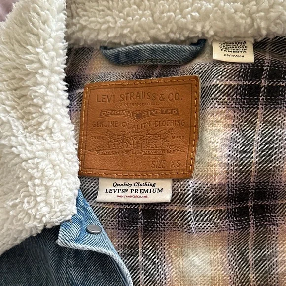 Levi’s Denim Sherpa-Lined Jacket Levi’s type I - Picture 6 of 6